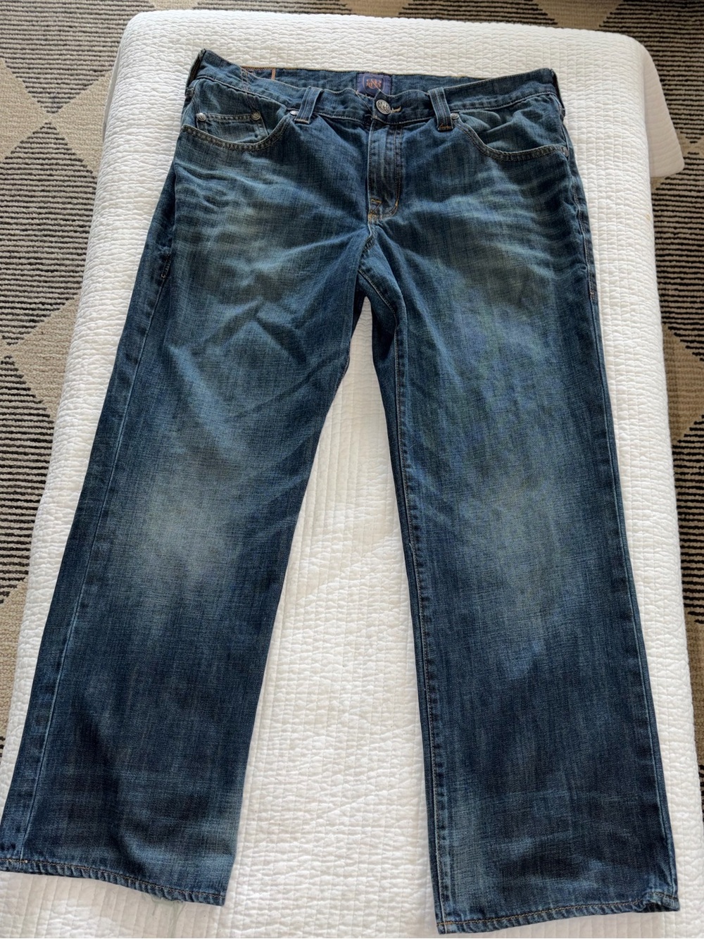 Rock & Republic Riptide Bootcut Distressed Men's Denim Jeans Size 38 x 30